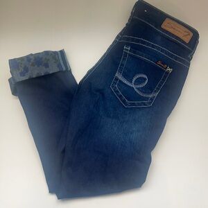 Seven7 Slim Straight Cropped Cuffed Denim